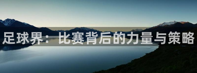  vsport体育官网：足球界：比赛背后的力量与策略